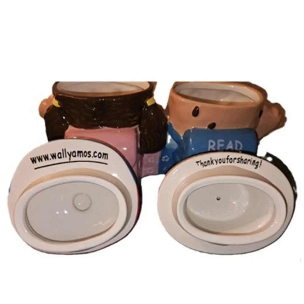 Famous Amos Double Chip & Cookie Ceramic Jars 12 1/2